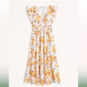 ABERCROMBIE Flutter Sleeve Midi Dress